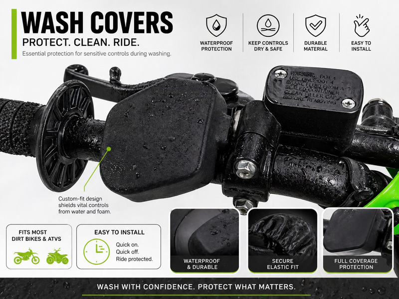 Motorcycle Wash Cover – Waterproof Handlebar Control Protector